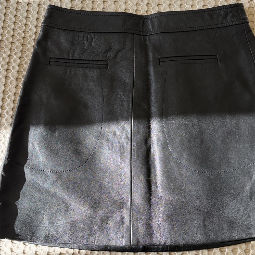 US 6 /Heritage Black Leather Mini Skirt. Australian size 10 - Never been worn